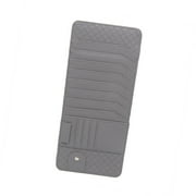 Unique Bargains Faux Leather Car Sun Visor CD DVD Storage Sunglass Card Holder Pocket Gray