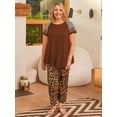 thumbnail image 2 of LARACE Plus Size Tunics Tops for Womens Crewneck Short Sleeve Blouse T Shirts DarkOrange 1X, 2 of 5
