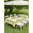 thumbnail image 3 of Outdoor Tablecloth with Umbrella Hole and Zipper, Yellow Lemon Rectangle Table Cloth 60x120 Inch Waterproof Tablecloth, Summer Watercolor Oil Painting Fruits Picnic Table Cover for Patio Camping, 3 of 7