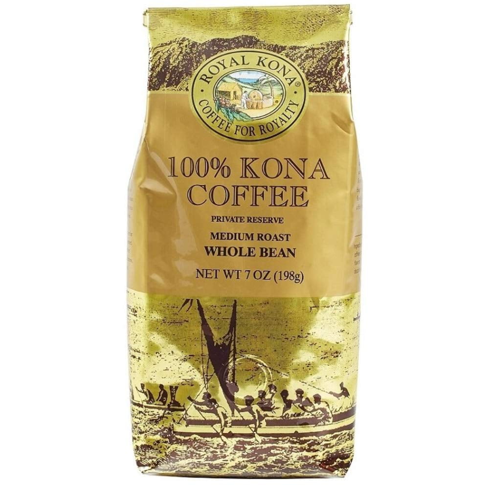 Royal Kona 100 Hawaiian Kona Coffee, Whole Bean, Private