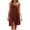 Wine, variant on Bxsruta Womens Summer Sundress Casual Spaghetti Strap Flowy Pleated Beach Dress