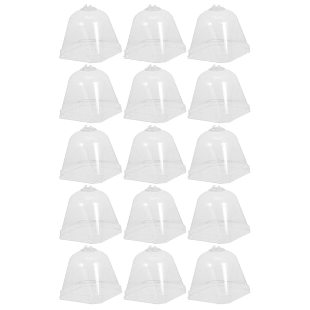 unbranded 15Ud Cubierta Plástica Para Plantas Protector Invernadero Con Ventilación Regulable Transparente Para Jardín