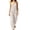 White, variant on MexChoioe Womens Spaghetti Strap Jumpsuits Loose Linen Wide Leg Sleeveless Casual Rompers for Summer