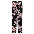 thumbnail image 6 of Cherry Blossom Print Winter Female Pants Flannel High Waist Women Pants Lady Warm Straight Leg Plush Trousers, 6 of 7