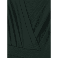 thumbnail image 2 of Robe Courte à Col en V pour Femmes, Smockée, Manches Longues, Taille Haute, Ligne A, Cocktail, Mini, Été Automne, Robes 2025, 2 of 10