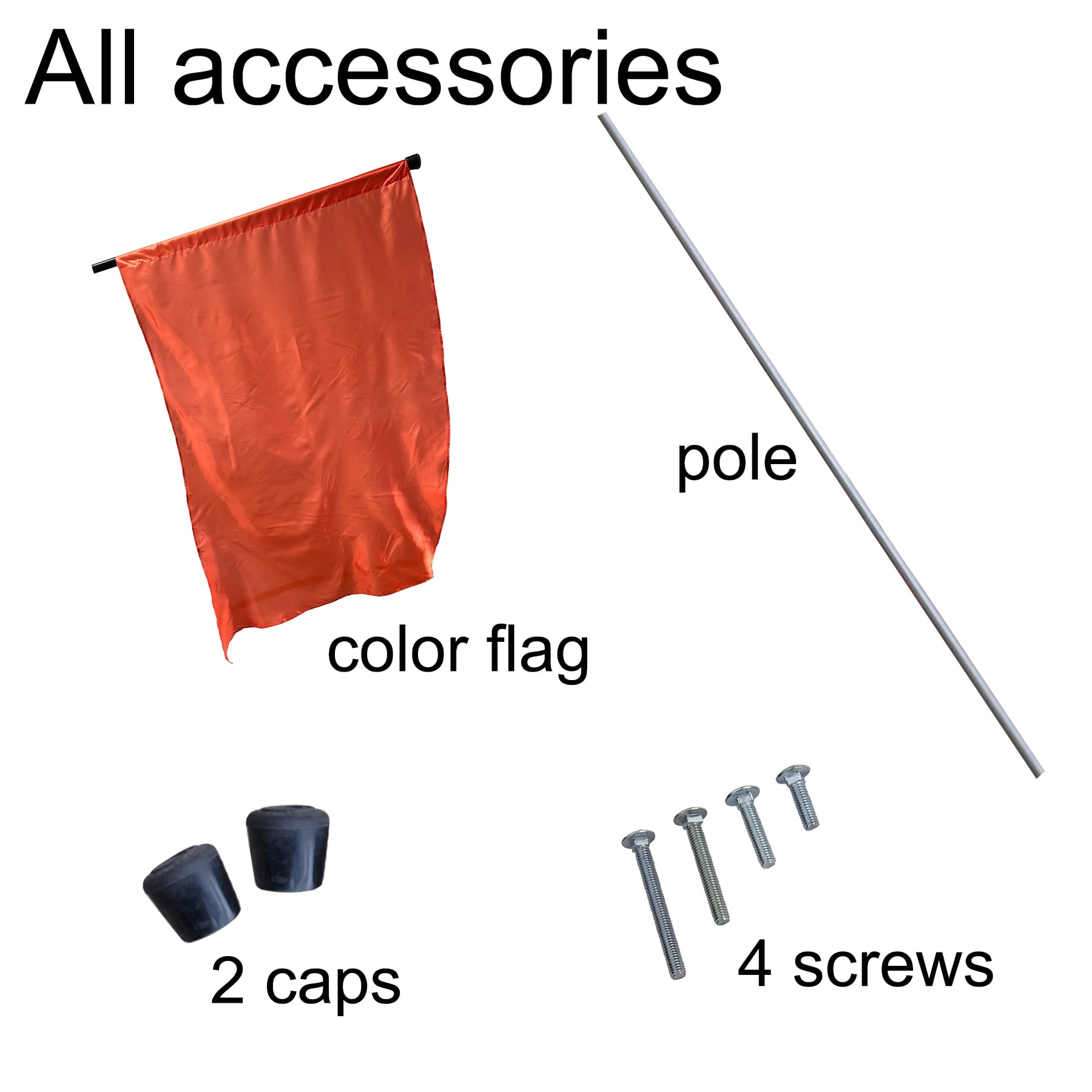 KHAMPA Color Guard Flags with Pole- Oeange Lightweight Spinning Flags for Performances - Durable Construction - Ideal for Marching Bands, Drum Corps, and Dance Teams