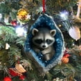 thumbnail image 5 of Costeam Animal Ornaments for Christmas Tree, Christmas Ornaments 2025 Forest Animals Little Animals Owl Raccoon Acrylic Hanging Decoration Gift for Animal Lovers, 5 of 7