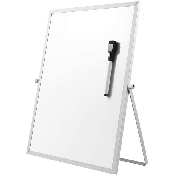 Tableau blanc magnétique double face 96,5 x 76 cm effaçable à sec
