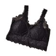 thumbnail image 2 of FANTADOOL 2 PCS Women Underwear Sexy Full Lace Bra Straps Backing V Neck Half Wrapped Chest Anti Dic Female Tube Tops, 2 of 3