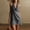 Gray plus size halter dress a1, variant on Uscallm Women Plus Size Halter Mini Dresses Solid Boho Casual Flowy Beach Vacation Mini Dress, Coffee L