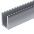 thumbnail image 2 of Brixwell SDCD3812BA-CCP18 Brite Anodized Frameless Shower Door Aluminum Deep U-Channel for 3/8" Thick Glass -  18" Stock Length, 2 of 3