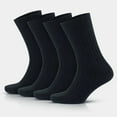 thumbnail image 3 of GoWith 97% Cotton Socks for Men and Women | Navy Crew Socks | 4 Pairs | Model: 3014, 3 of 18