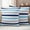 Gray Blue, variant on Teal Pink Striped Outdoor Waterproof Pillow Covers, Farmhouse Stripes Simple Art Decorative Square Throw Pillowcase Sofa Cushion Sham for Patio/Couch/Chair, 24"x24" 2 Pack