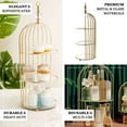 thumbnail image 4 of Efavormart 22" - 3 Tier Crystal Mirror Top Gold Metal Bird Cage Cupcake Cake Stand, Dessert Display for Wedding, Party, Birthday, Baby Shower Celebrations, Home Decorations, 4 of 11