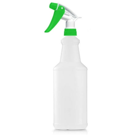 Wideskall® 32 Ounce Professional Commercial Plastic Trigger Nozzle Cleaning Spray Bottle, Pack of