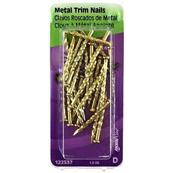 Hillman 1-1/4 in. Trim Brass-Plated Steel Nail Flat