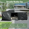 thumbnail image 6 of TOTAL Outdoor 14' x 20' Gazebo Winter Cover, Double Roof Waterproof Enclosure with Sidewalls & Mesh Windows, Universal Fit for Hardtop Gazebos ,Black, 6 of 8