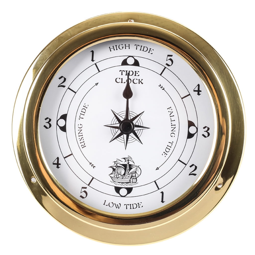 145mm Wall Mounted Thermometer Hygrometer Barometer Watch Tidal Clock Weather Station Copper for Shell Indoor Outdoor