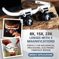 thumbnail image 3 of 8x15x23x Double Eye Jewelry Watch Repair Tools Magnifier Loupe Glasses&LED Light E8N5, 3 of 6