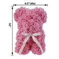 thumbnail image 3 of Way To Celebrate 9.25" Pink Faux Artificial Rose Bear Valentine's Day Gift, Indoor Use, 3 of 8