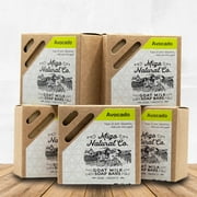 Pack of 5 Avocado Soaps of Goat Milk - Sensitive, Delicate and Aged Skin - Migo Natural Co.