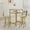 Gold, variant on Bar Table Set with 2 Stools, Industrial Counter Height Bistro Dining Table Set with Storage Shelf and Footrests, Tall Coffee Table and Back Chair for Living Room, Gold