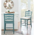 thumbnail image 6 of Home Square 2-Piece Furniture 24" Wood Counter Stool Set in Blue, 6 of 11