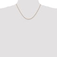 thumbnail image 2 of 14k Rose Gold 18 Inch 1.5mm Diamond Cut Man Made Rope Chain Necklace Pendant Charm   For Dad Mens  For Him, 2 of 9