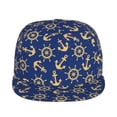 thumbnail image 2 of Fotbe Anchors and Nautical Flat Bill Visor Cap Classic Snapback Hat Polyester Foam Trucker Hat Trucker Cap Adjustable Baseball Cap, 2 of 9