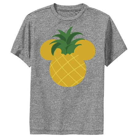 Boy s Mickey & Friends Mickey Mouse Pineapple Silhouette Performance Graphic Tee Charcoal Heather X Large