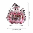 thumbnail image 3 of Pink Halloween Decor Cute Ghost Pumpkin Statue for Indoor Tabletop Display Perfect for Bedroom Desk Or Shelf Decoration 1 Pack with Stand, 3 of 8