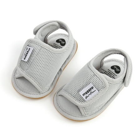 

kpoplk First Walking Shoes For Baby Girl Baby Girls Rubber Mesh Non-Slip Boys Sandals Flat First Walking Shoes For Baby Girl(Grey)