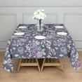 thumbnail image 3 of Pioneer Flower Floral Print Pattern Square Tablecloth,Waterproof Square Table Cover,Wipeable Spillproof Washable Table Cover for Home Kitchen Party Decor 52"x52"(132x132cm), 3 of 6