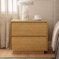 thumbnail image 4 of EYYTHUNG Farmhouse Nightstand Set of 2, 21.6" Large Wooden Bedside Table with 2 Storage Drawers, Modern Bedside End Table, Nautral Oak, 4 of 6