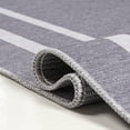 thumbnail image 5 of JONATHAN Y WASHABLE 2 x 8 Runner Rug, Sloane 2-Stripe Border Washable - Gray/Cream, WSH125A-28, 5 of 7