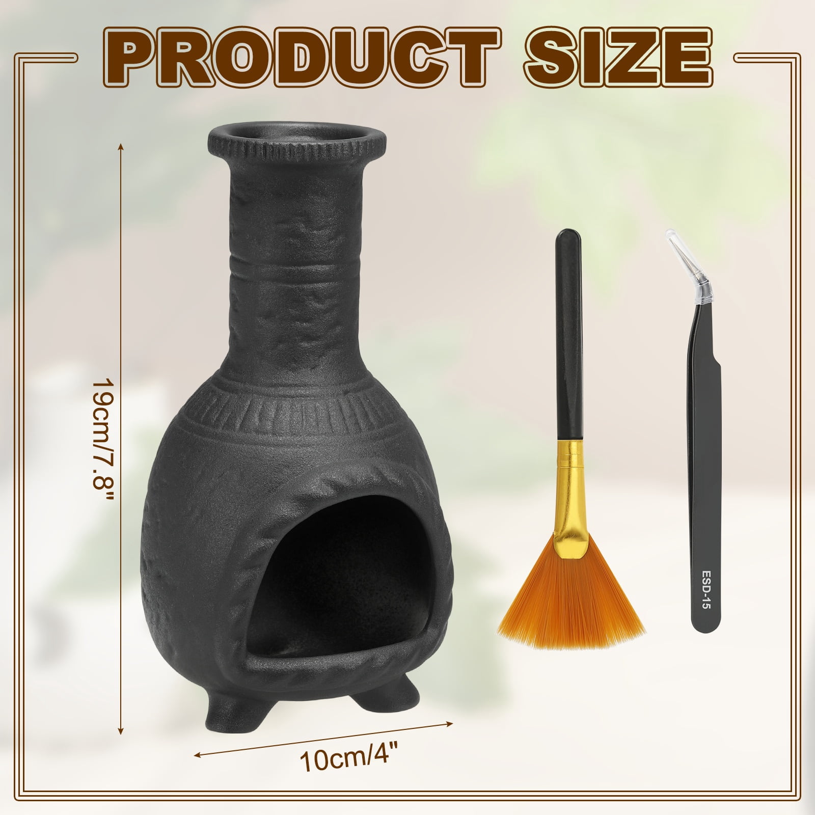 Uxcell Modern Incense Burner, Ceramic Holder for Meditation and Yoga, Gray