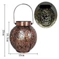thumbnail image 5 of Linterna solar Luces colgantes para exteriores Luces decorativas para jardín Ip44 Lámpara de mesa de metal impermeable para jardín, patio, mesa, patio, césped, 5 of 5