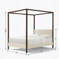thumbnail image 2 of DeeHome Pelican Canopy Platform Bed - Pearl White - Queen, 2 of 5