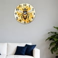 thumbnail image 4 of Hoease 10 Inch Silent Wall Clock, Bumblebee Honeycomb Cute Decorative Wall Clock, Battery Operated Non-Ticking Round Clock for Living Room Bedroom Nature Home Decor, 4 of 10