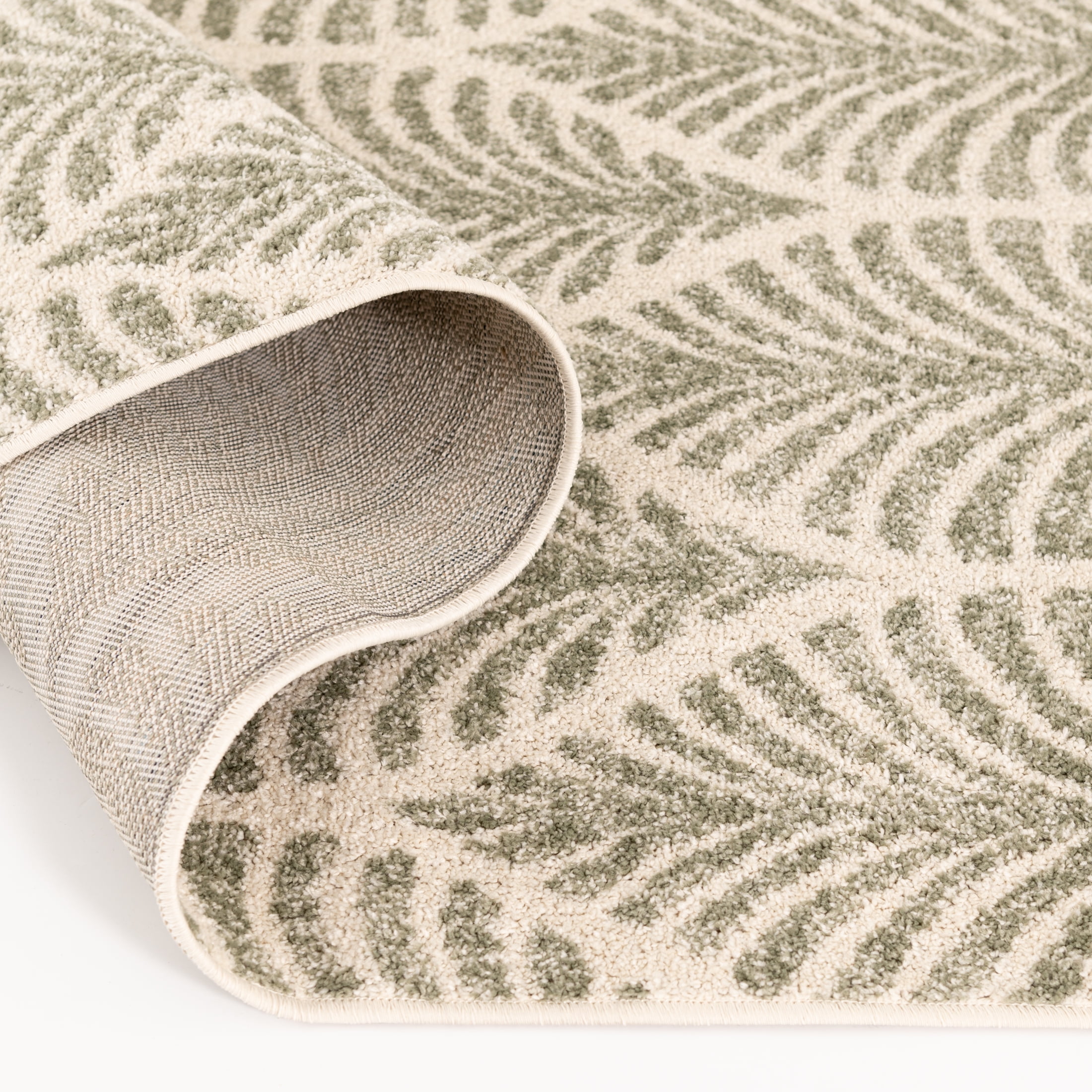 Mainstays Green Palm Leaf Indoor Area Rug, 5'x7'