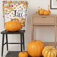 thumbnail image 5 of Hello Fall Chair Covers Set of 4 Harvest Truck Autumn Maple Leaf Pumpkin Grey Plaid Chair Back Covers Stretch Removable Washable Slipcovers Protector for Dining Room Kitchen Party Decor, 5 of 5