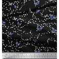 thumbnail image 2 of Soimoi Black polyester Crepe Fabric Dot & Butterfly Print Fabric by Yard 42 Inch Wide, 2 of 3
