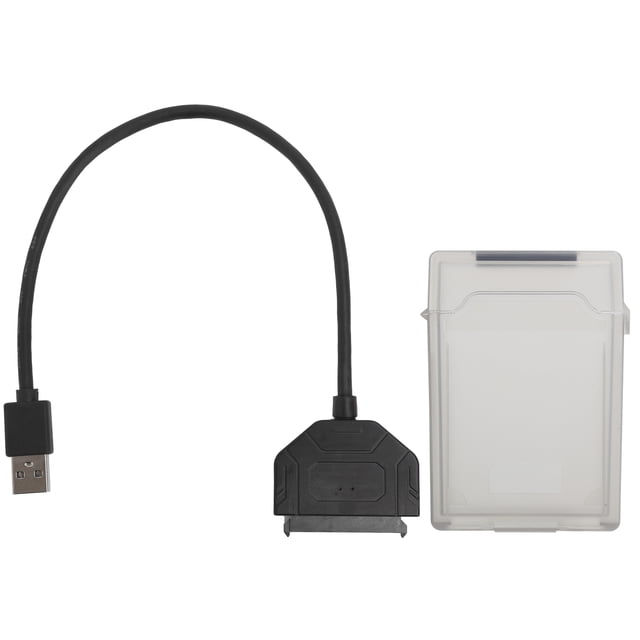 Adaptador SATA USB 3.0 de 2,5 pulgadas Cable para disco duro SSD HDD Caja de protección de accesorios de computadora (gris)