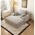 thumbnail image 6 of Howcool Chaise Lounge Chair Indoor, Corduroy Boneless Sofa Bed, Deep Seat Sleeper Couch Reading Chairs, Cloud Sofas Couches for Living Room, No Assembly Required Gray, 6 of 6