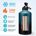 thumbnail image 2 of 128 OZ Insulated Water Bottle - 48H Cold 24H Hot, Stainless Steel Big Jug 1 Gallon Flask with Straw & Spout Lids for Sport Travel Outdoor, 2 of 8