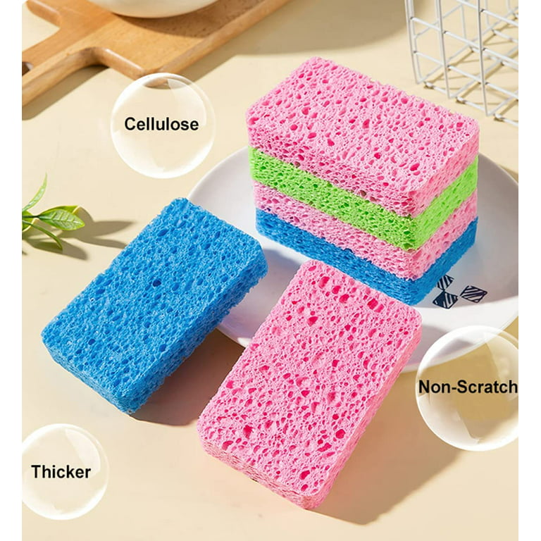 Natural Cellulose Facial Sponges Bulk Kitchen Sponges Wood Pulp Sponge -  China Scouring Pad and Water Absorption Swells price