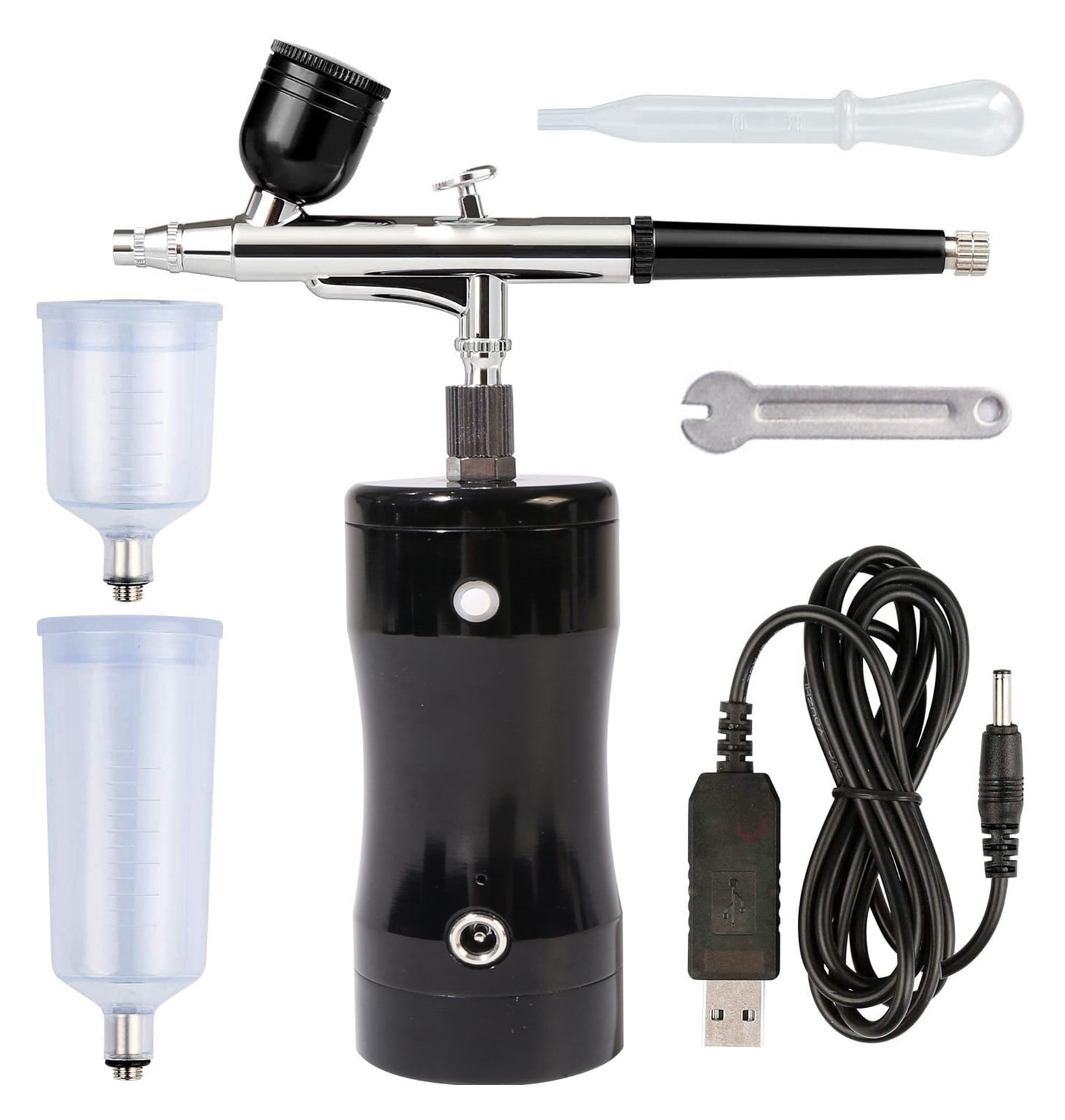 Portable Rechargeable Mini Air Gun Kit with Compressor Air-Brush Paint Spray Gun Airbrush Set For Nail Art Cake Fog Mist Sprayer ,User-Friendly Design