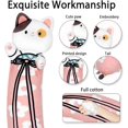 thumbnail image 2 of Terbaik 70cm Long Cat Plush Body Pillow 28\u201d Cherry Blossom Cute Cat Plushies Soft and Huggable Cat Stuffed Animals Kawaii Plush Throw Pillow for Girls Boys and Girlfriend, (Pink,27.6in/70cm), 2 of 6