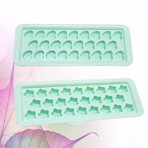 OULII 2-Pack Heart Shaped Mold Tray for Kitchen and Bar Use, Safe Material, Multi-Compartment Design