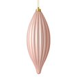 thumbnail image 1 of Vickerman M183258M 8 in. Rose Gold Matte Line Finial Ornament  4 per Bag, 1 of 3